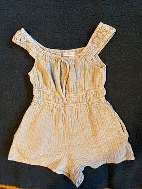 Ghanda blue Girls' Gauze Romper